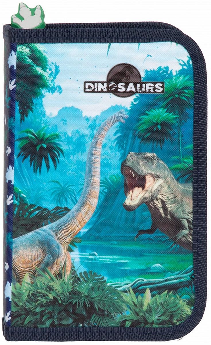 Penar cu rechizite Derform Dinosaurs 19 - cu 1 fermoar