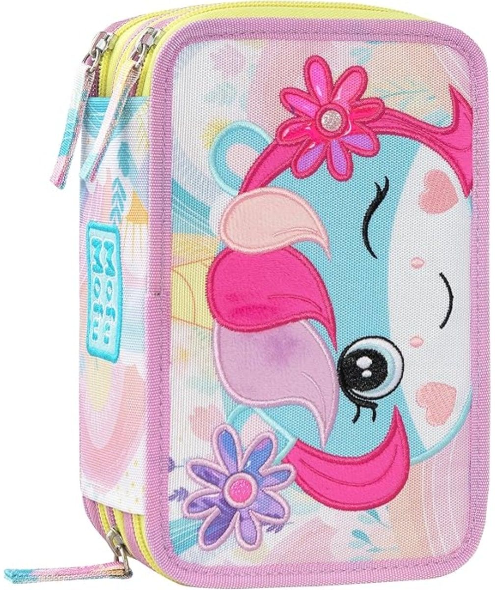 Penar cu rechizite MofuMofu - Unicorno, 3 fermoare
