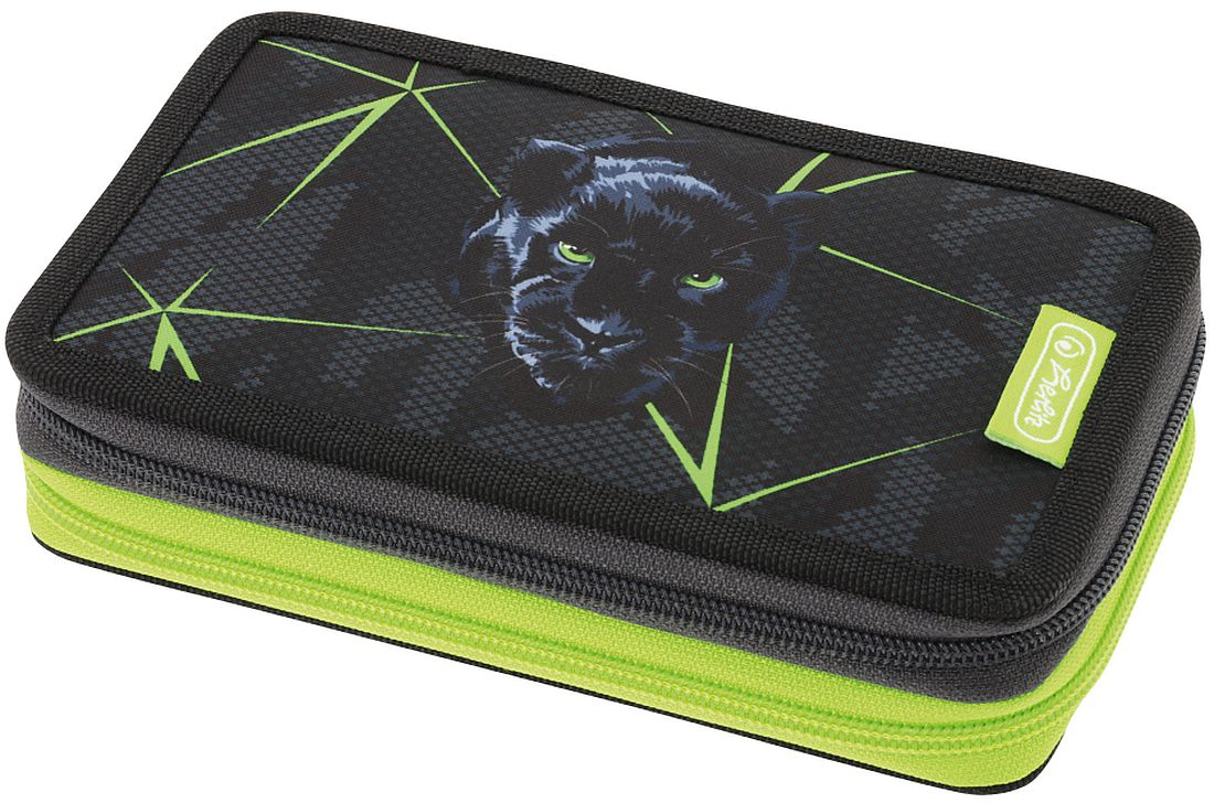Penar cu rechizite Herlitz - Wild Life, 2 fermoare