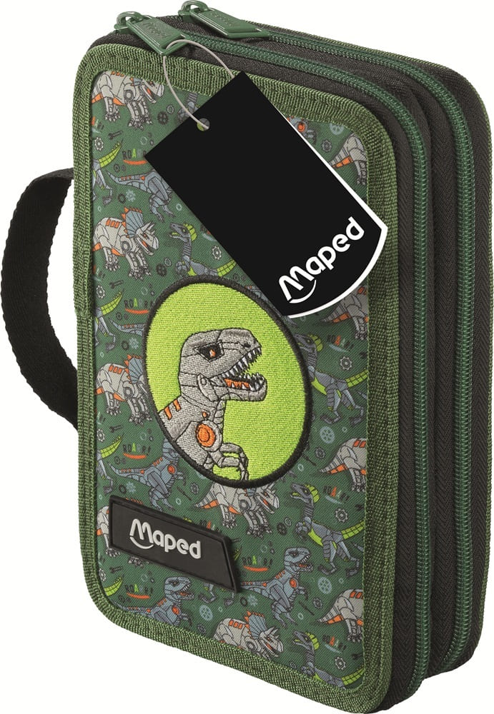 Penar cu rechizite Maped – Dinosaur, 2 fermoare