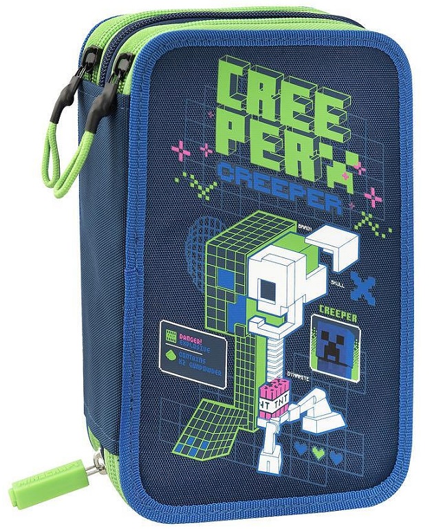 Penar școlar echipat Panini Minecraft - Creeper Anatomy Neon