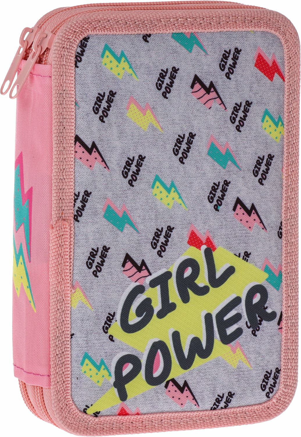 Penar școlar echipat Play - Girl Power, Cu 2 fermoare