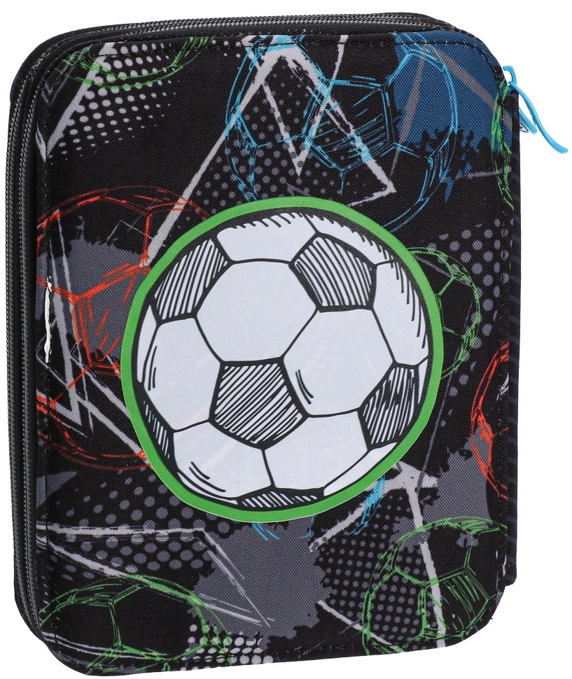 Penar școlar echipat Play Grande - Football, 2 fermoare
