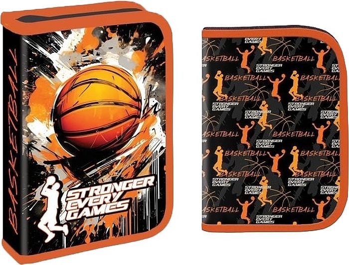 Penar cu rechizite S. Cool - Basketball, cu 1 fermoar, 32 piese