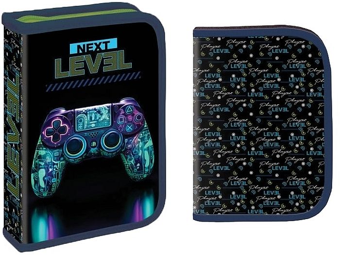 Penar cu rechizite S. Cool - Next Level, cu 1 fermoar, 32 piese