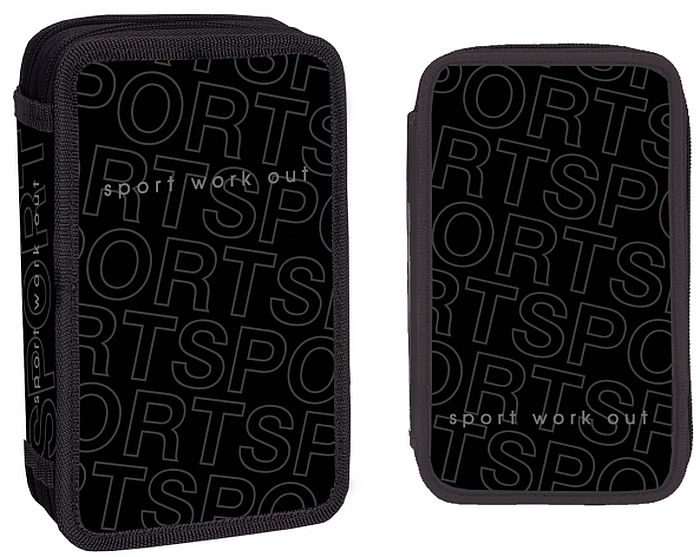 Penar cu rechizite S. Cool - Sport, 2 fermoare, 29 piese