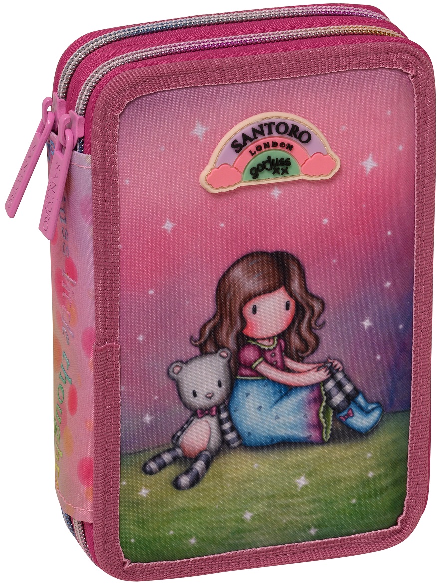 Penar școlar echipat  Santoro Gorjuss - Lean On Me, 2 fermoare
