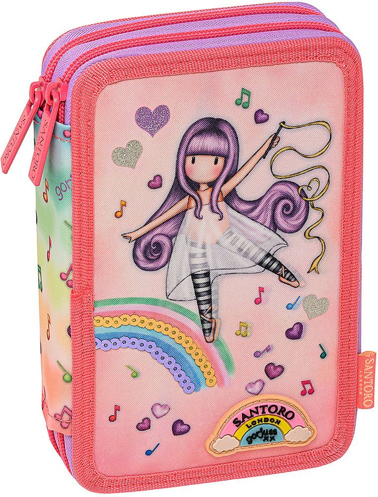 Penar cu rechizite Santoro Gorjuss - Little Dancer, 2 fermoare