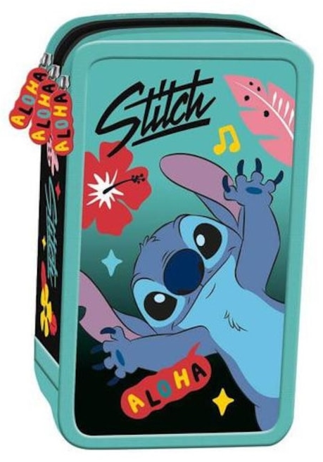 Penar cu accesorii St. Majewski Stitch - Mint Aloha, 3 fermoare