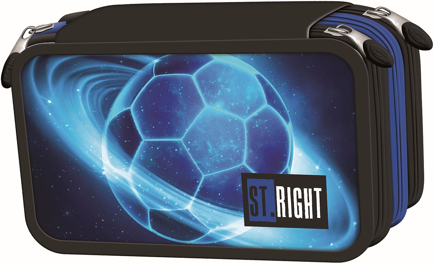 Penar cu accesorii St. Right Cosmic Soccer - 3 fermoare