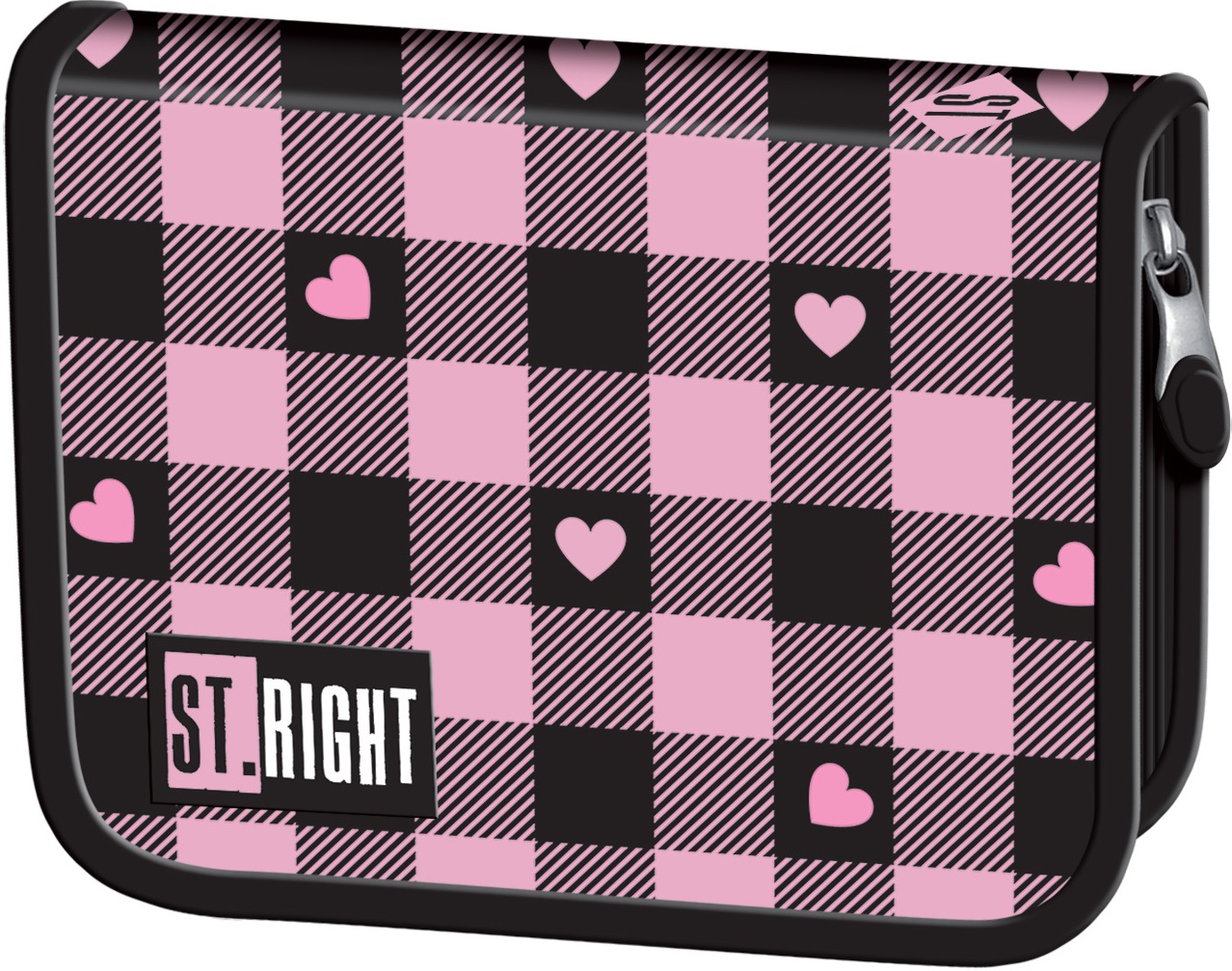 Penar St. Right Pink Checkered - Cu 1 fermoar si 2 aripi
