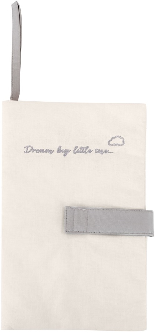 Geantă pentru scutece cu broderie KikkaBoo Dream Big - Bej