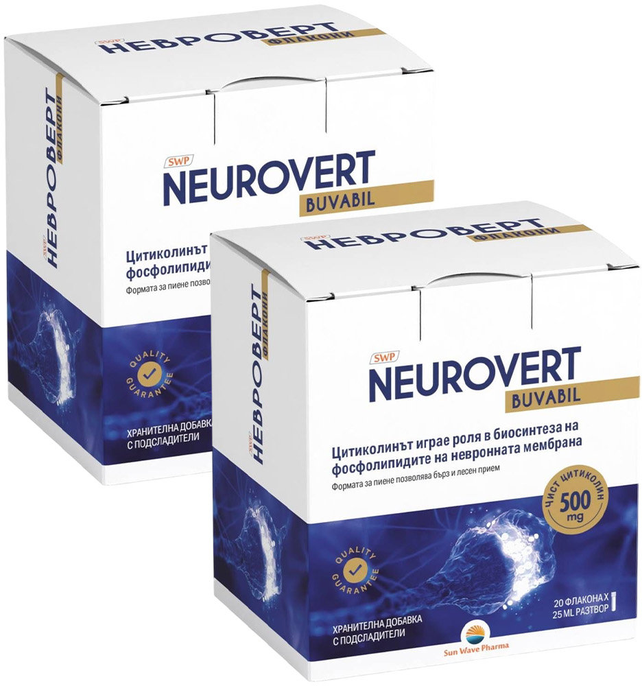 Neurovert Memorie și concentrare, 2 x 20 fiole, Sun Wave Pharma