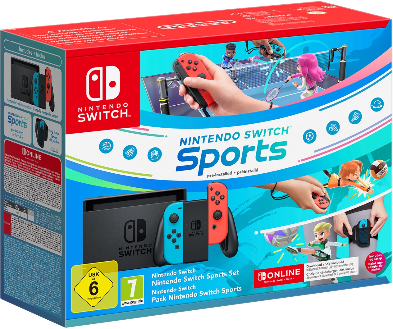 Nintendo Switch - Red & Blue + Nintendo Switch Sports Bundle