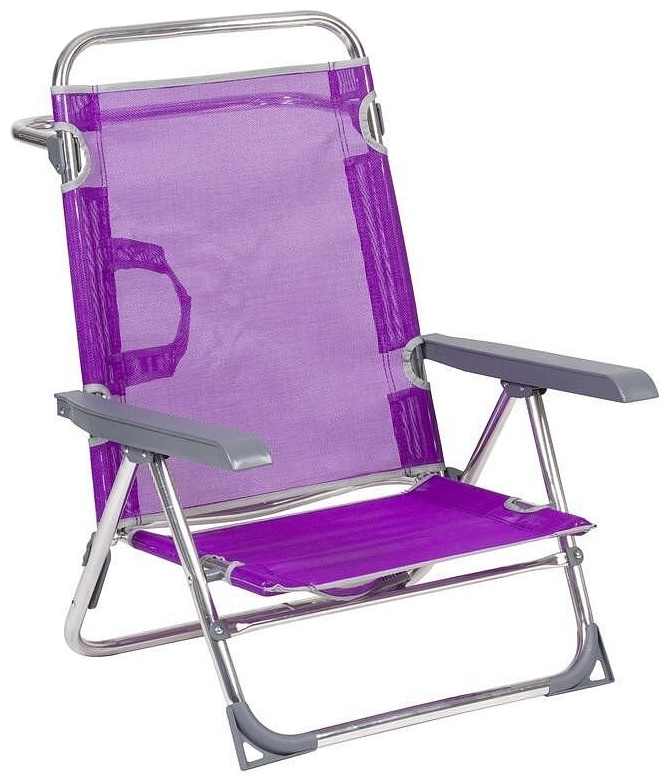 Scaun de plajă pliabil Alco Low - cu fibră de sticlă, violet