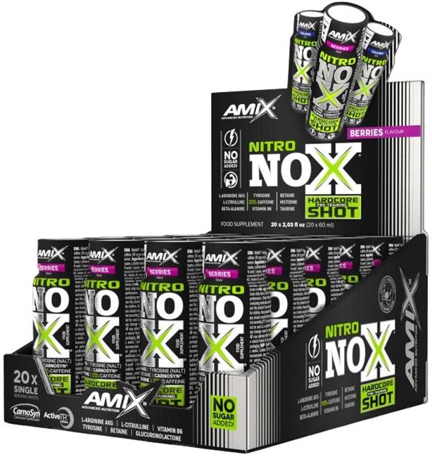 Nitro Nox Shot Box, limonadă roz, 20 shoturi x 60 ml, Amix