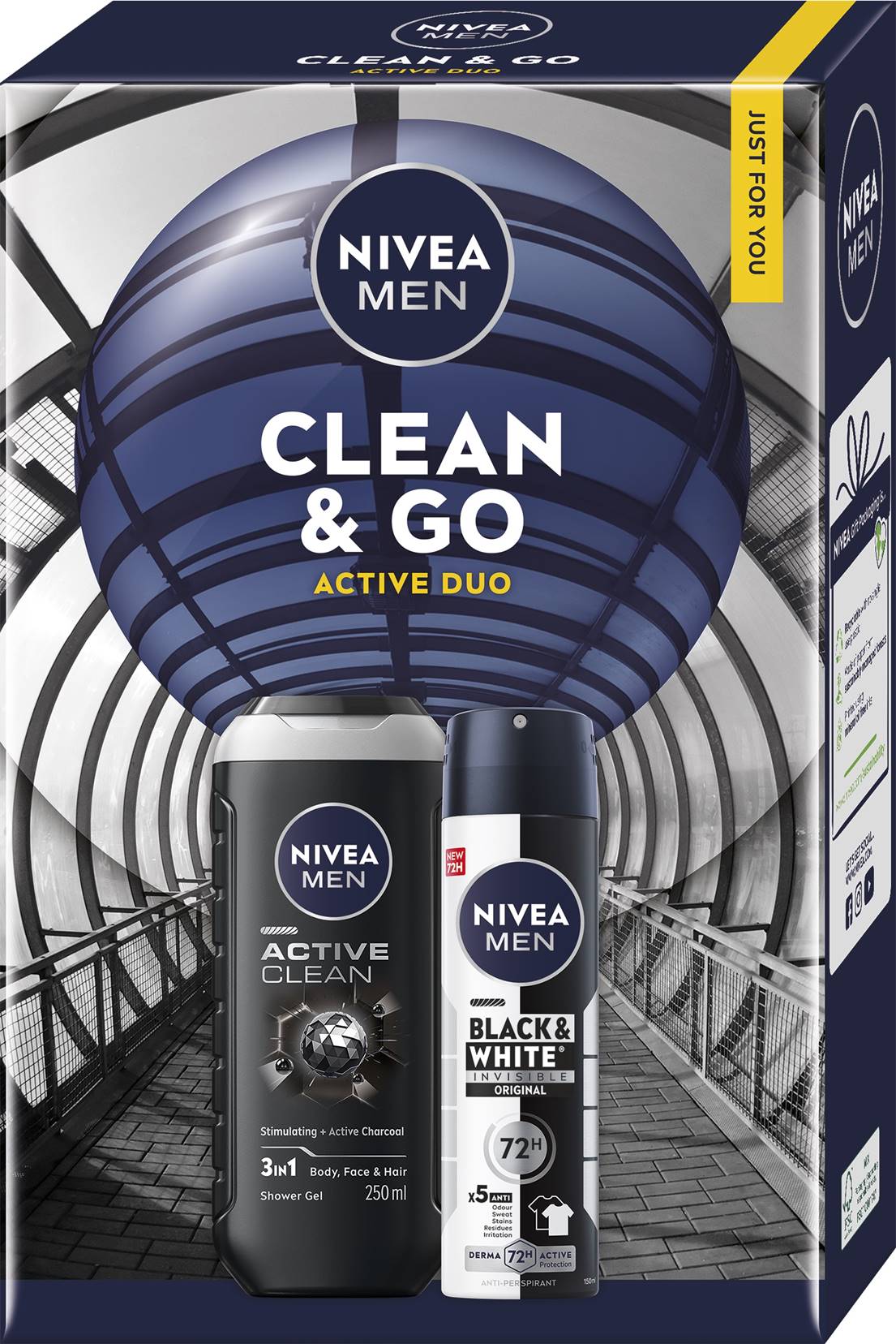 Nivea Men Set cadou Clean & Go, 2 piese