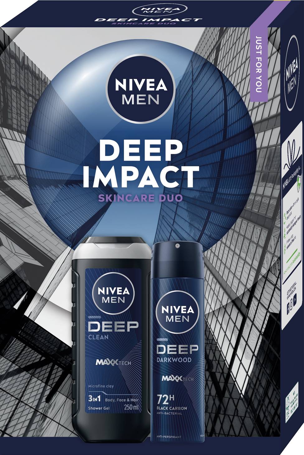 Nivea Men Set cadou Deep Impact, 2 piese