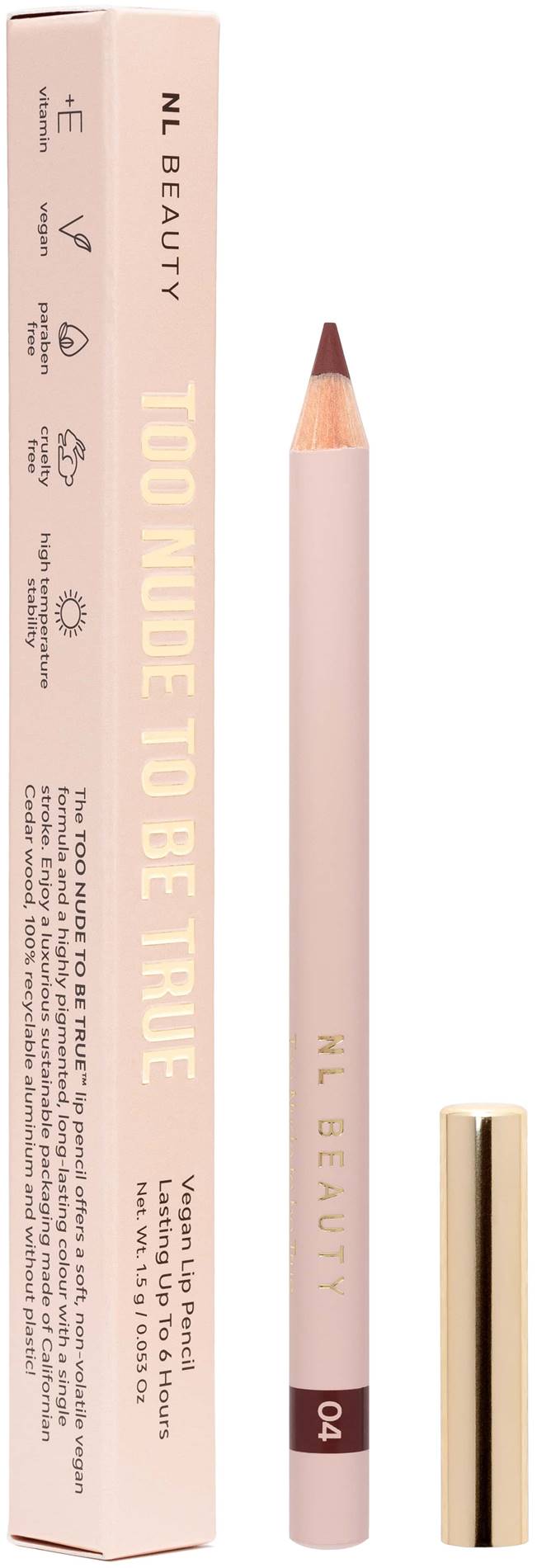NL Beauty Creion de buze de lungă durată cu vitamine E, 04 Fantasy, 1.5 g