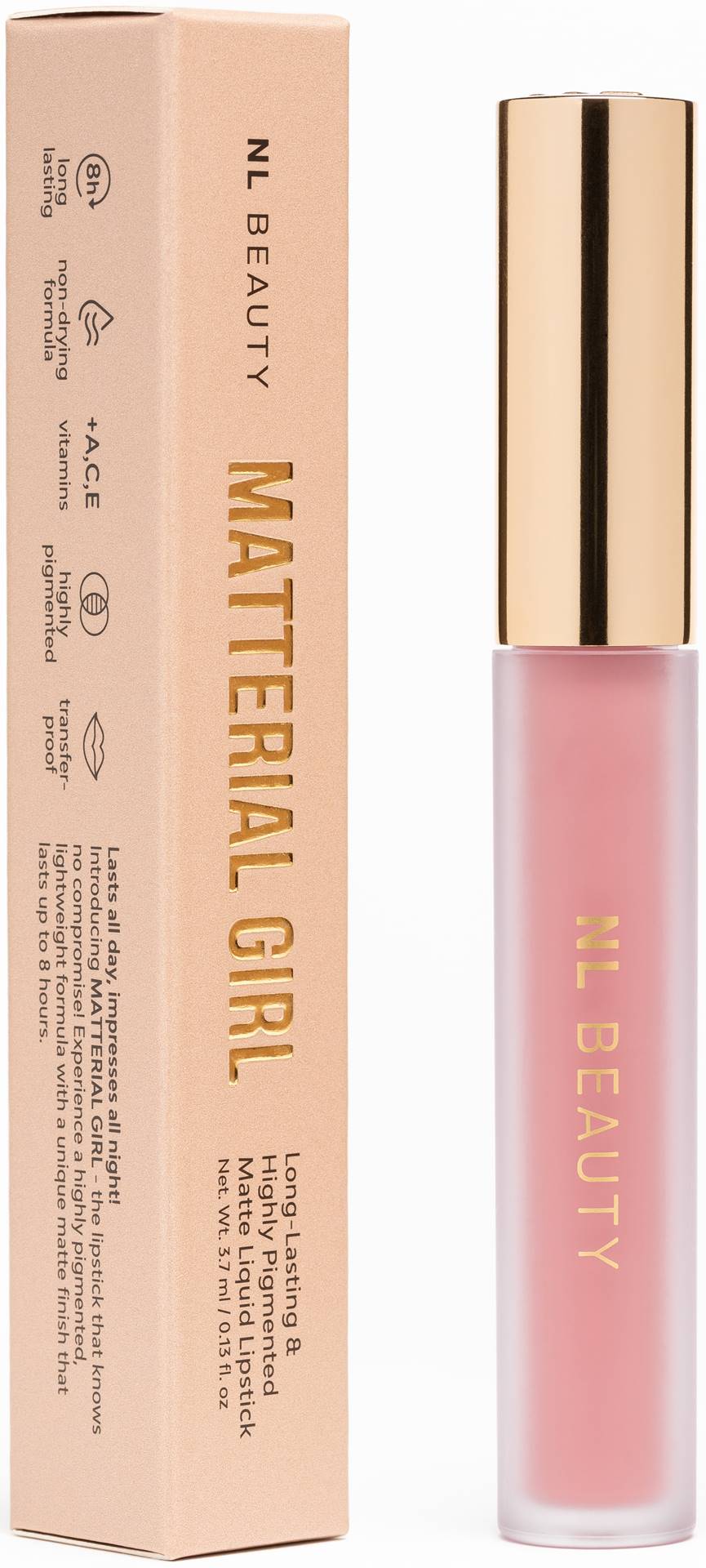 NL BeautyRuj mat lichid de lungă durată, Supermodel, 3.7 ml