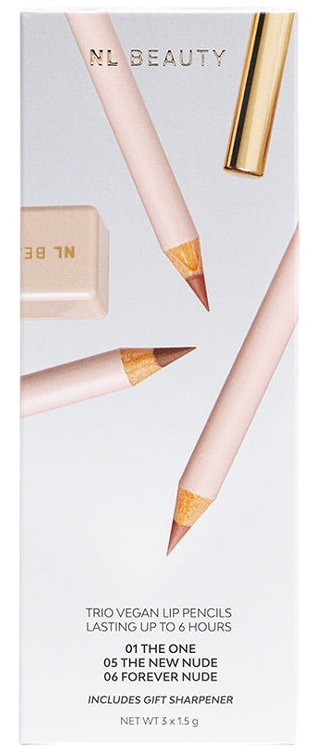 NL Beauty Trio creioane de buze Too Nude To Be True, 3 bucăți
