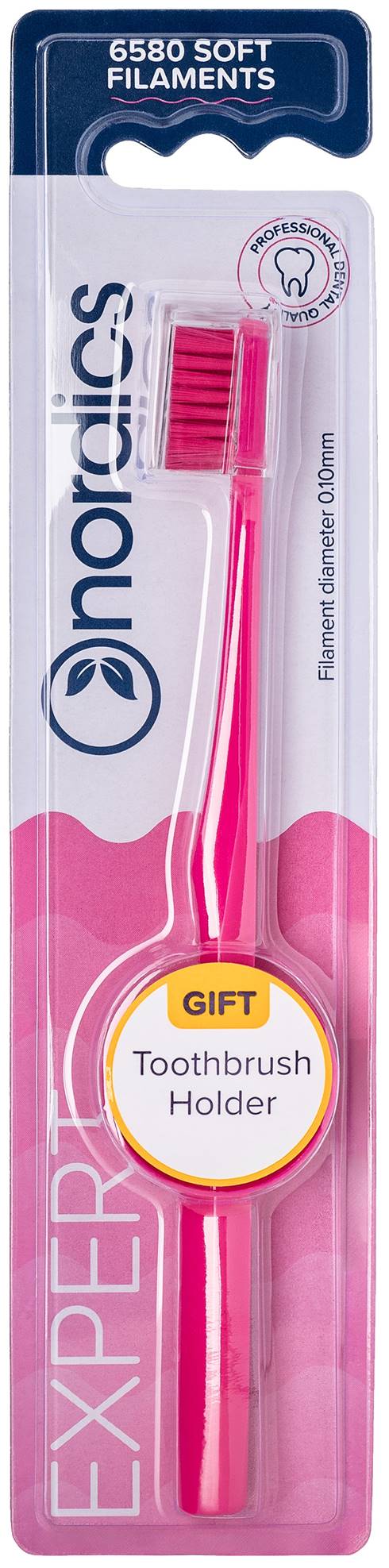 Periuta de dinti EXPERT 6580 filamente - moale - roz, Nordics - imagine 5