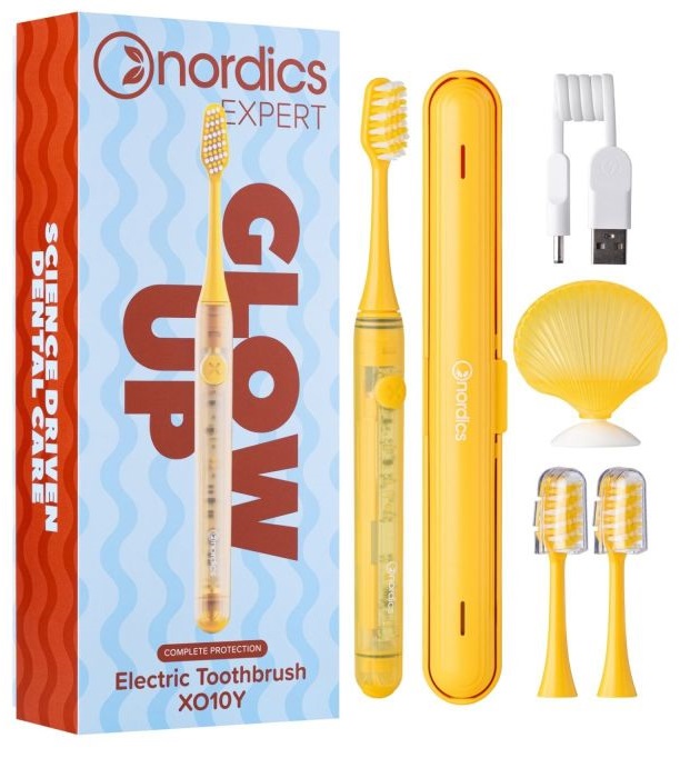 Nordics Expert Periuță de dinți electrică sonică X010, galbenă