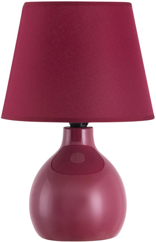 Lampă de noapte Rabalux - Ingrid 4478, E14, 40W, vișiniu