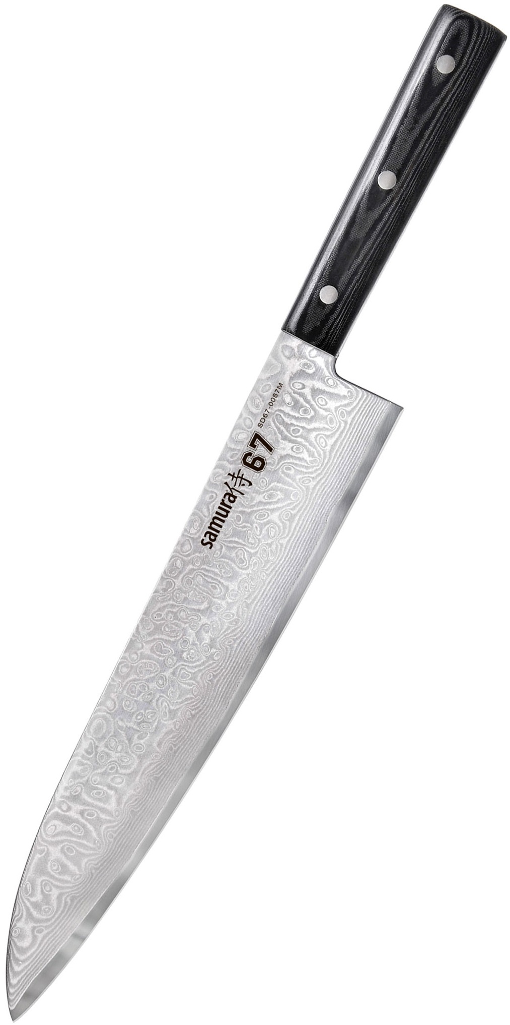 Cuțitul șefului bucătarului Samura - Damascus, 67 straturi, 24 cm, oțel damasc