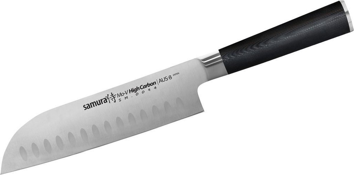 Cuțit Santoku Samura - MO-V, 18 cm, bază de bucătărie