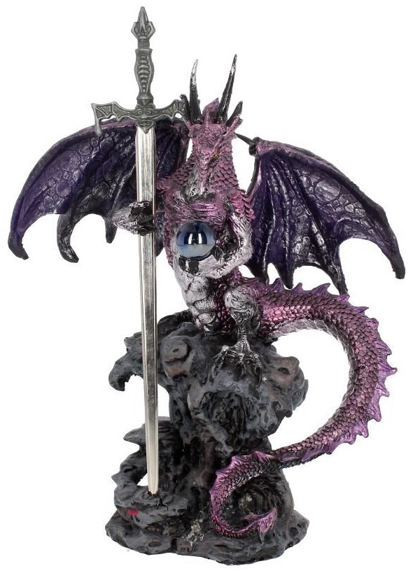 Cuțit pentru scrisori Nemesis Now Adult: Dragons - Purple Dragon, 20 cm