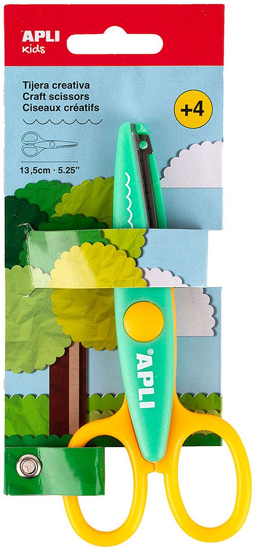 Foarfeca pentru tăiere decorativă Apli Kids - Fierăstrău, 13.5 cm