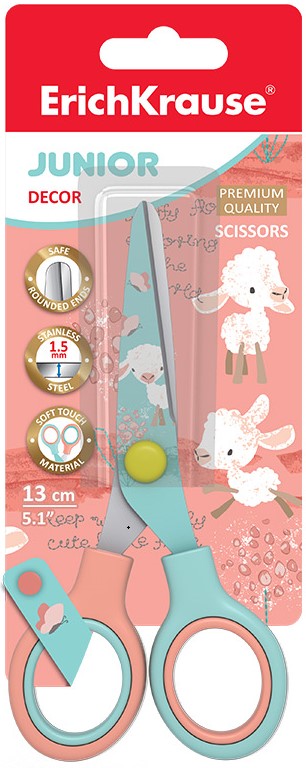 Foarfecă Erich Krause Junior Decor - Curly Sheep, 13 cm