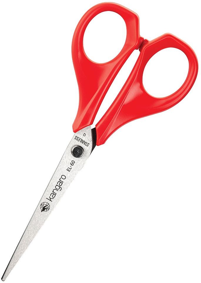 Foarfece Kangaro - EL-60, 15.2 cm, manere rosii