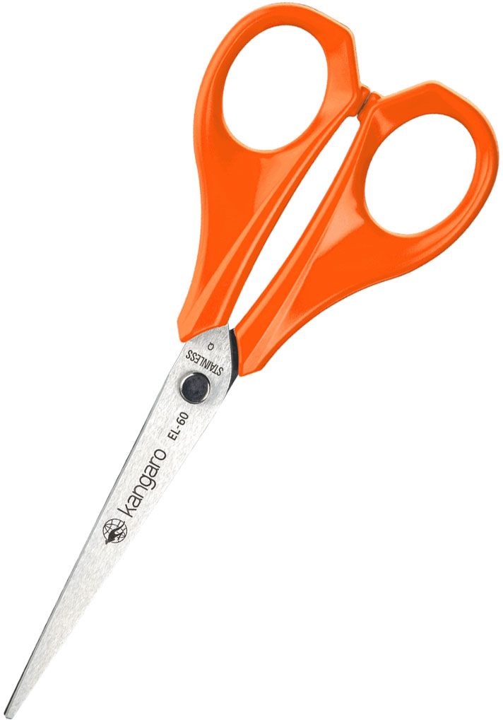 Foarfece Kangaro - EL-60, 15,2 cm, manere portocalii