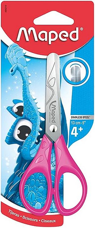 Foarfecă pentru mâna stângă Maped Essentials Pulse - 13 cm, roz