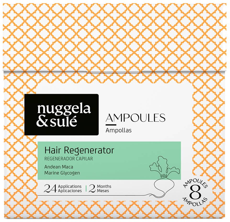 Nuggela & Sulé Fiole regeneratoare pentru creșterea părului Hair Regenerator, 8 x 10 ml