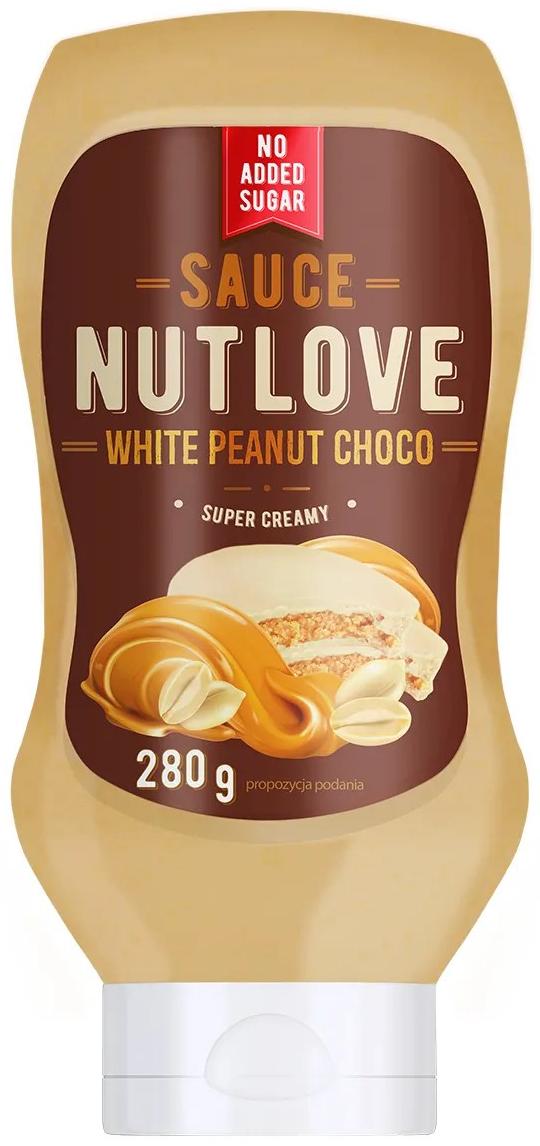 Nutlove Sirop dietetic, ciocolată albă cu arahide, 280 g, AllNutrition