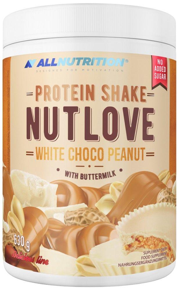 Nutlove Protein Shake, ciocolată albă cu arahide, 630 g, AllNutrition