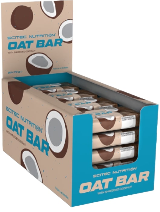 Oat Bar Batoane din fulgi de ovăz, cocos, 20 buc, Scitec Nutrition