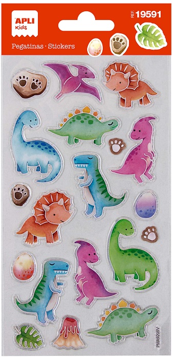 Stickere epoxidice volumetrice Apli Kids - Baby dinozauri, 20 buc