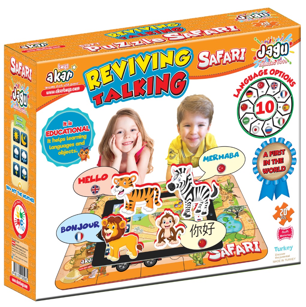 Puzzle educativ vorbitor Jagu - Safari, 20 de piese