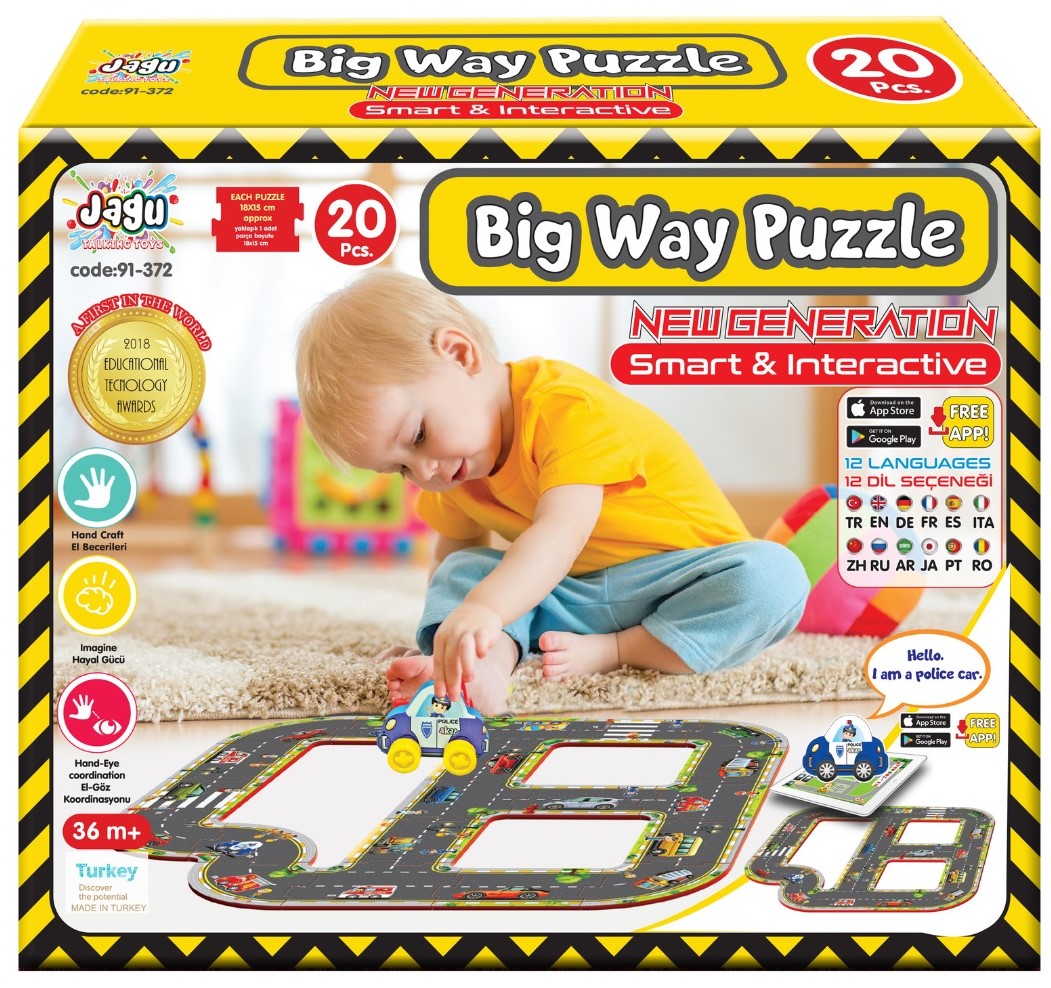 Jagu Educational Talking Puzzle - Sweet Road, 20 de piese