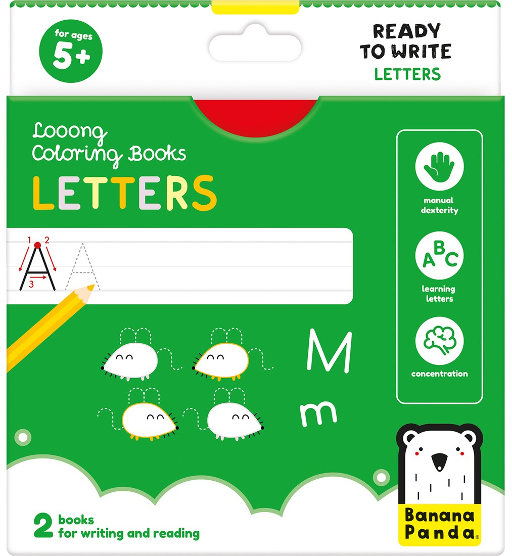 Cărți de colorat  Banana Panda Looong Coloring Book - Scrisori