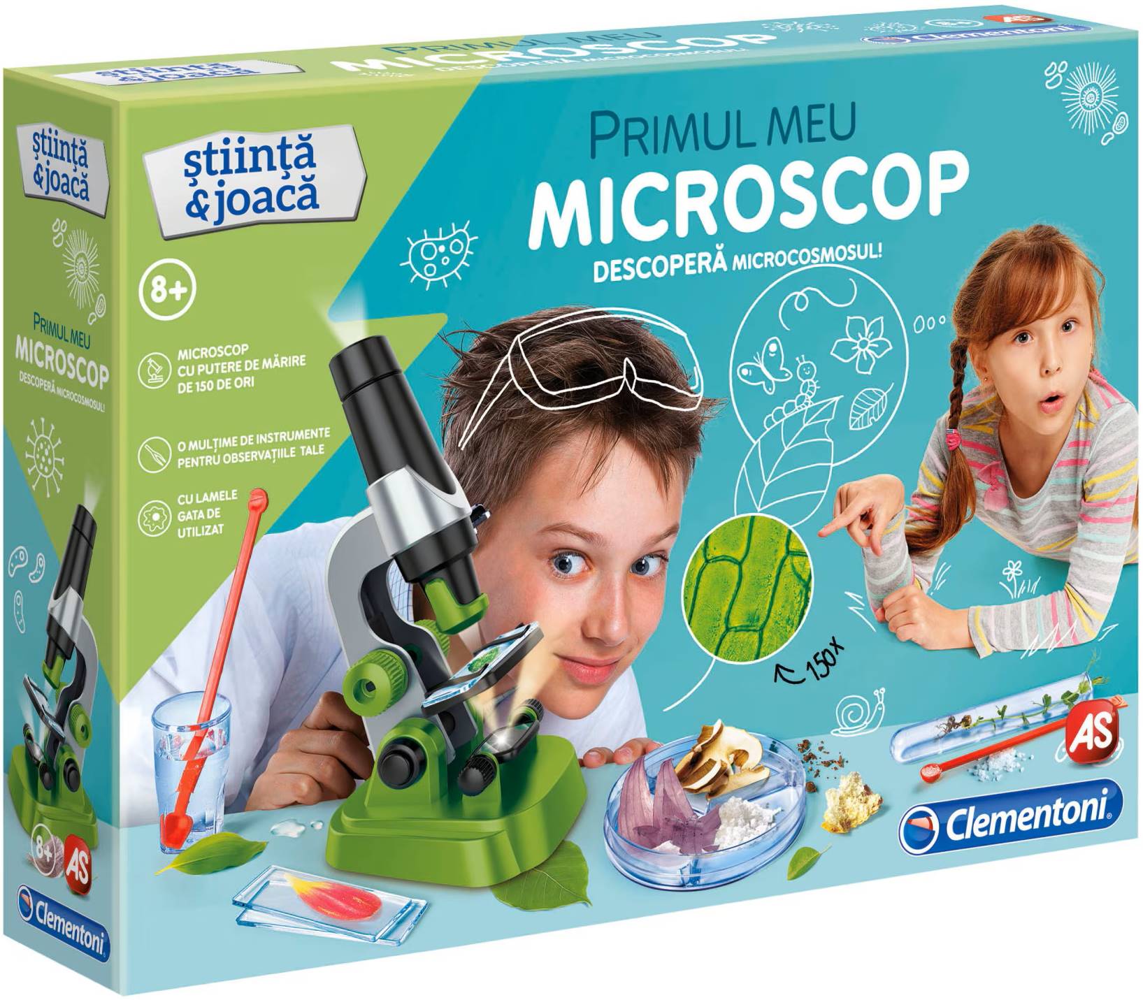 Set educativ Clementoni Stiinta &amp; Joaca - Primul meu microscop