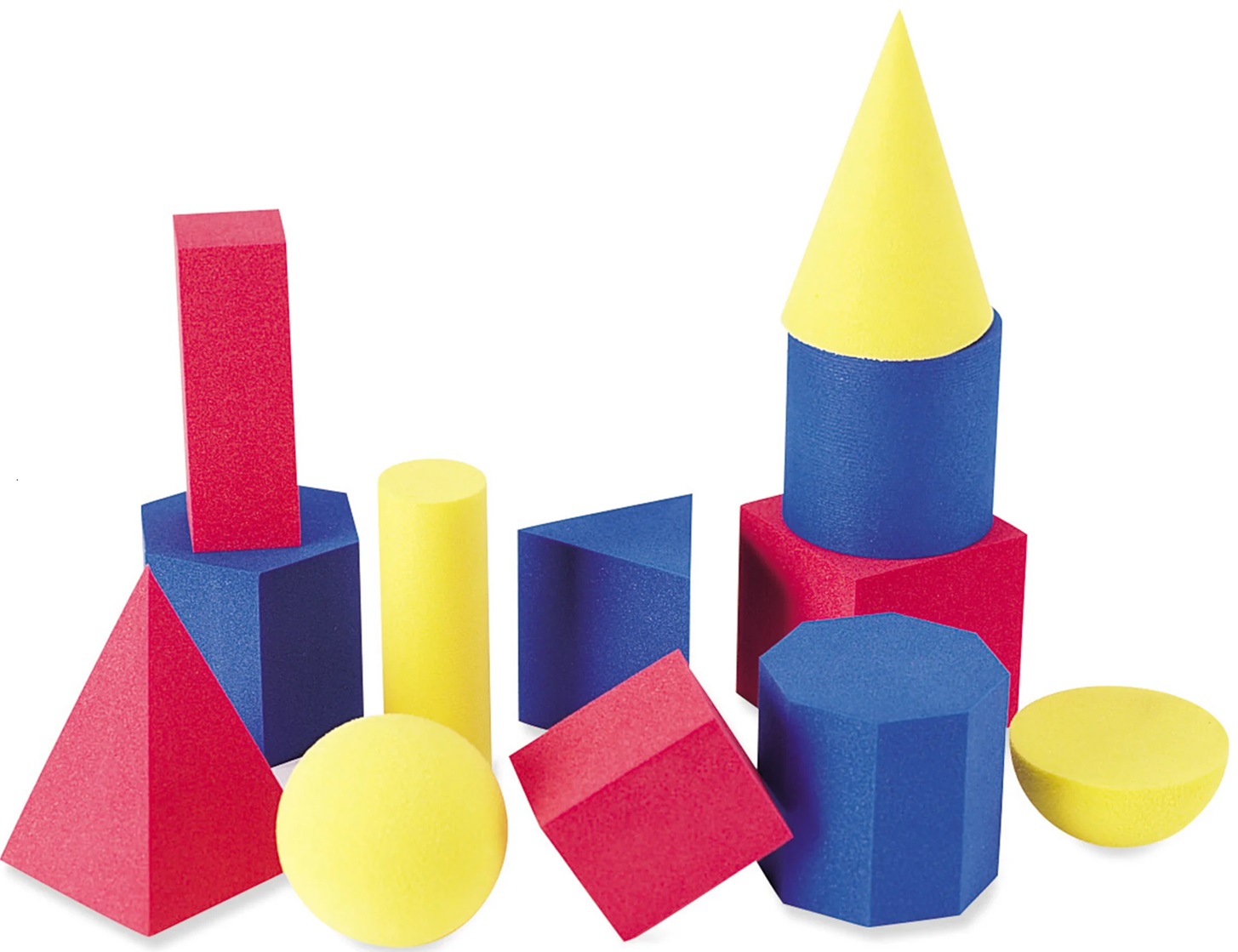 Trusă educațională  Learning Resources - Figuri geometrice din spumă, 12 buc