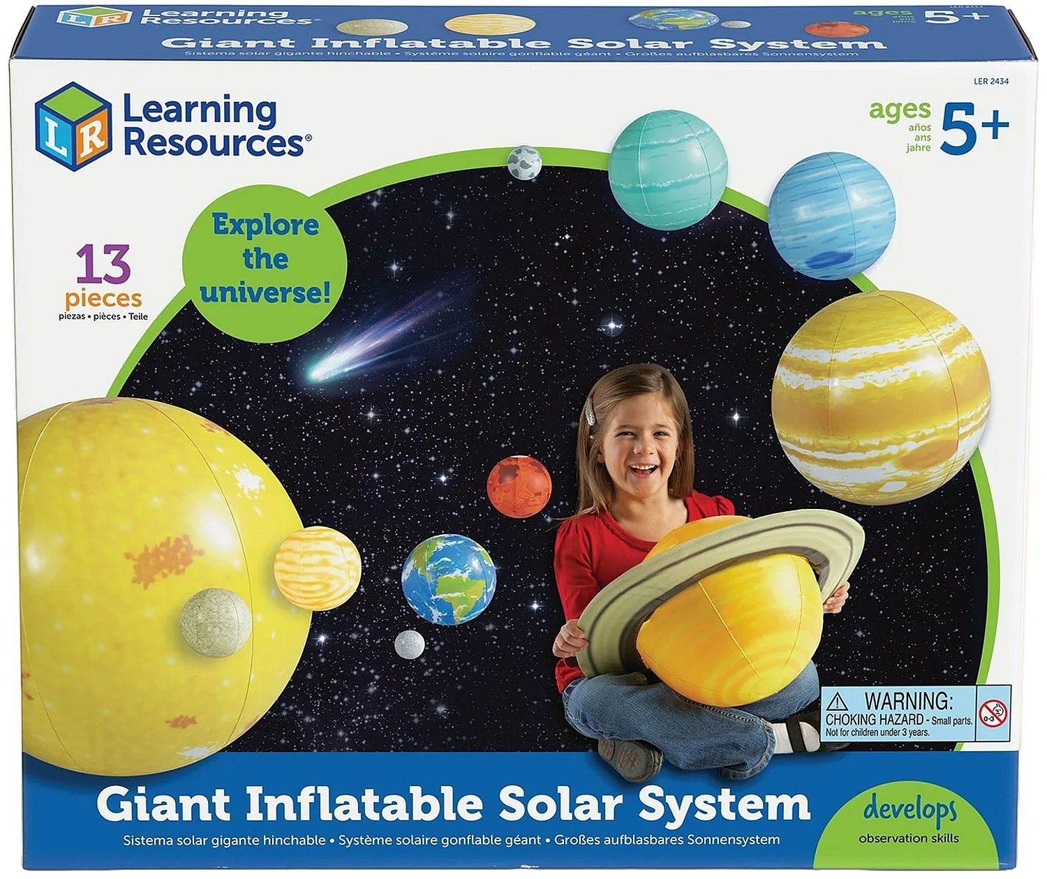 Trusă educațională Learning Resources - Sistem solar gonflabil