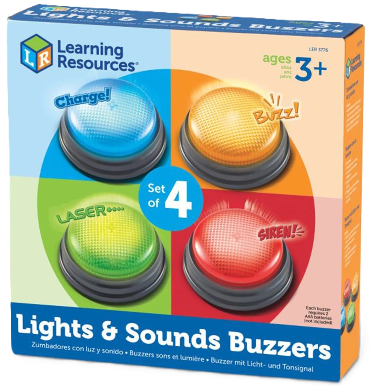 Trusă educațională  Learning Resources - Butoane de sunet, 4 buc