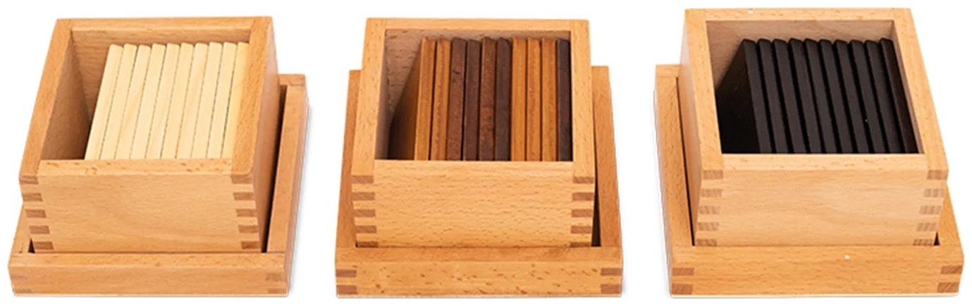Kit educațional  Nowa Szkola Montessori - Cutii de plăci din lemn, 30 piese