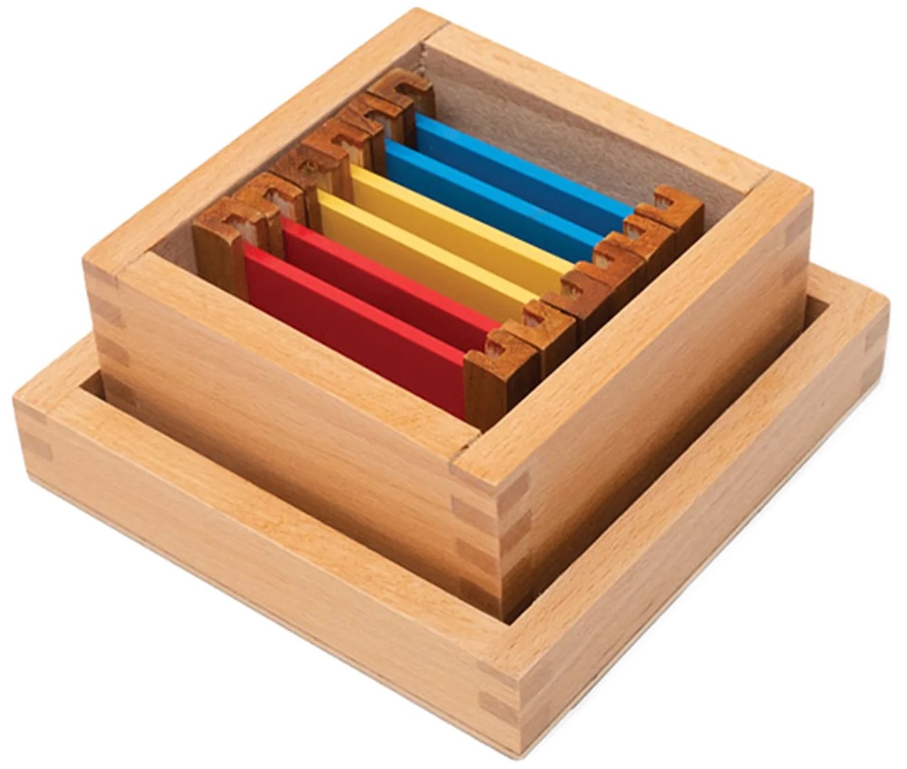 Kit educațional  Nowa Szkola Montessori - Cutie cu plăci colorate, 6 piese